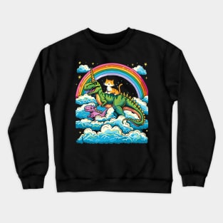 Cat Dinosaur Fury Crewneck Sweatshirt